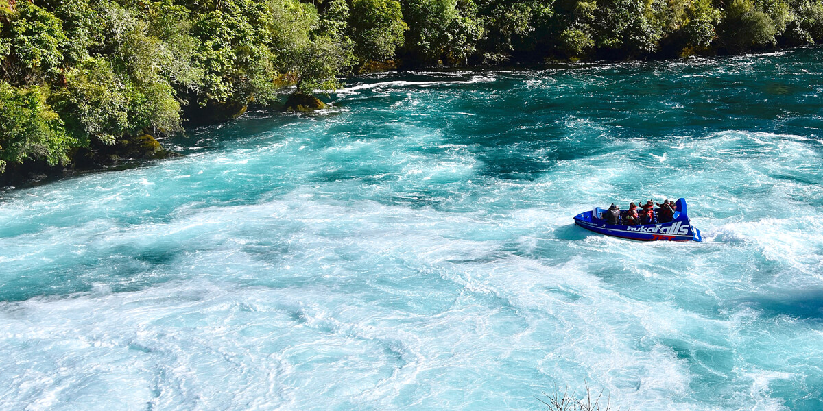 Jet Boat Below Huka Falls