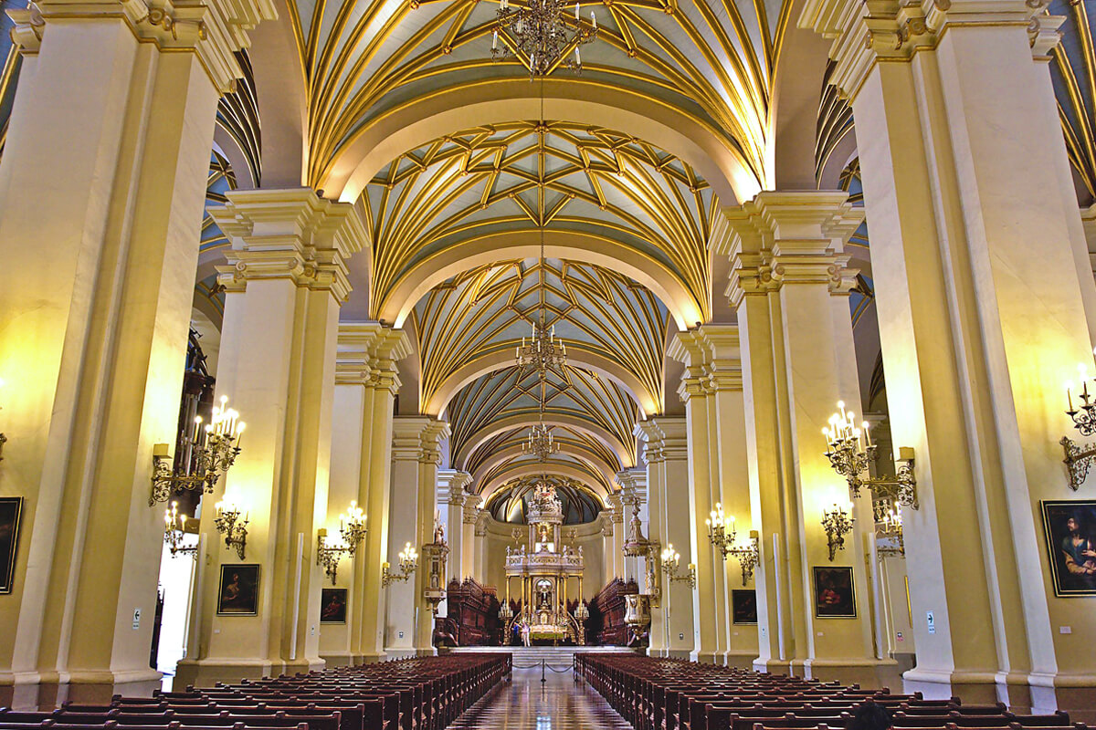 Lima Cathedral Nave by Tomas Sobek