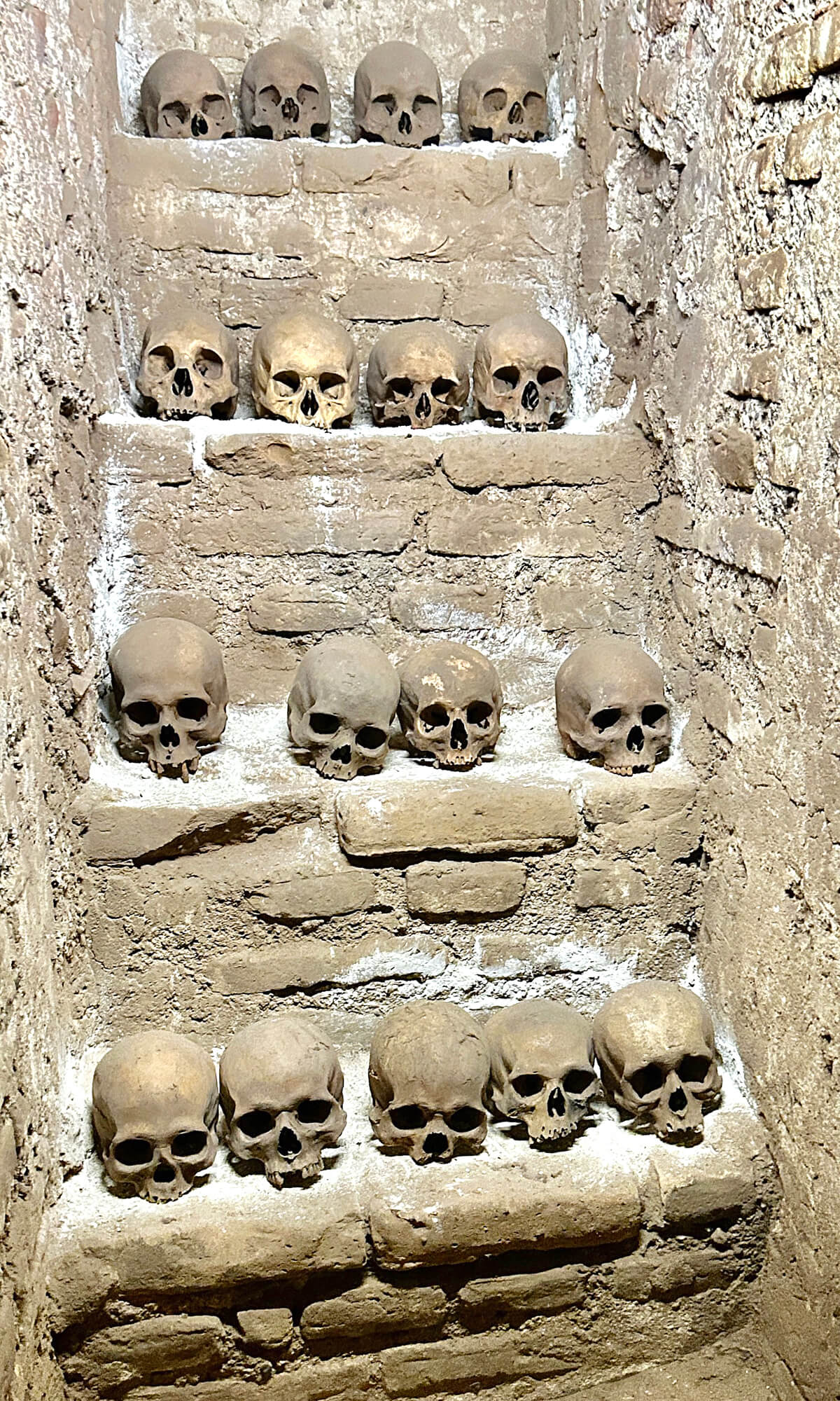 Skulls in San Francisco Catacombs