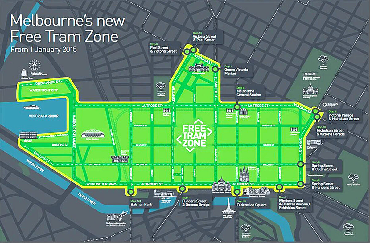 Melbourne Free Tram Zone