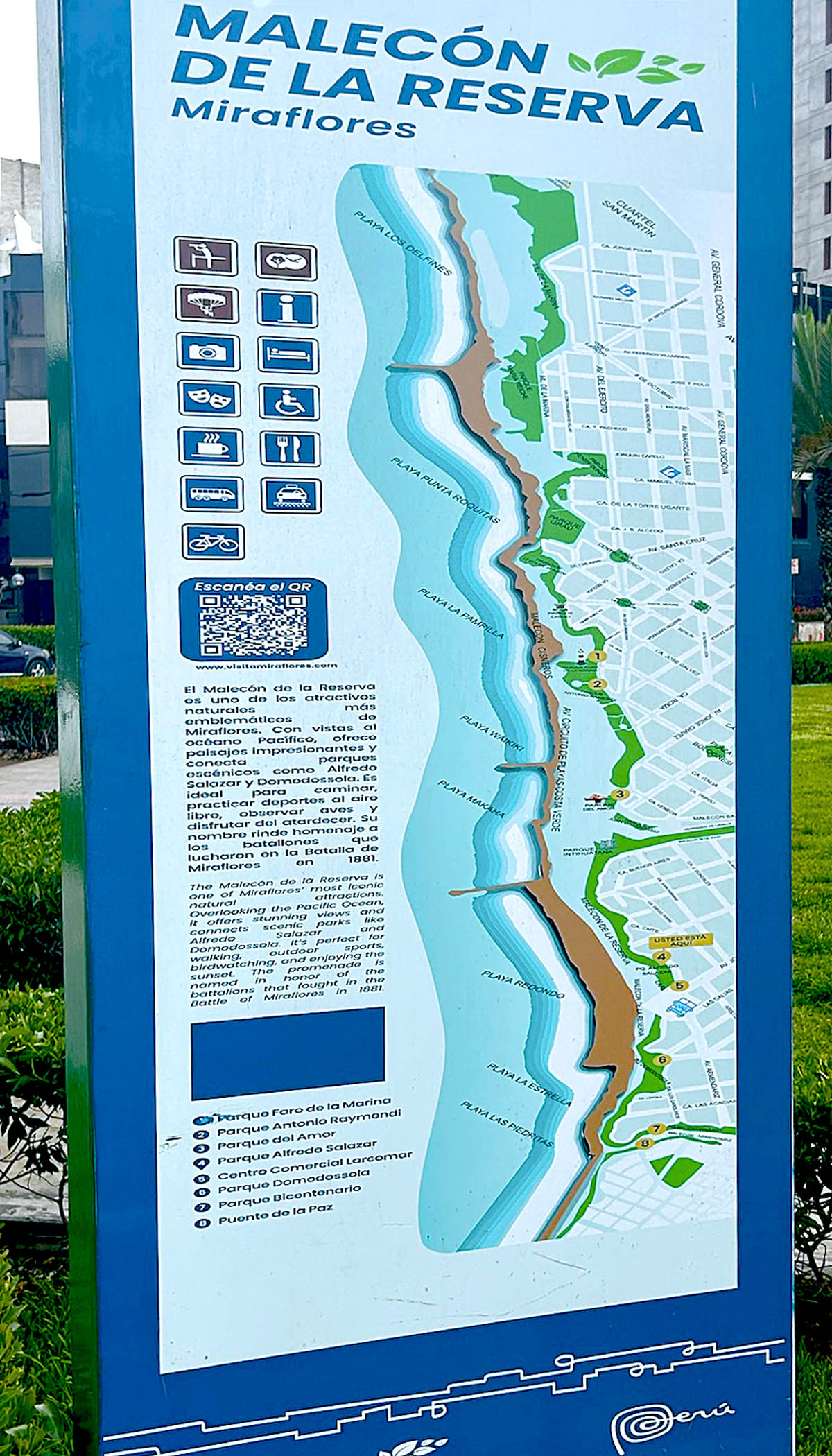 Map of the Malecon