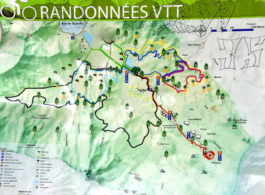 Bike Routes of Moorea