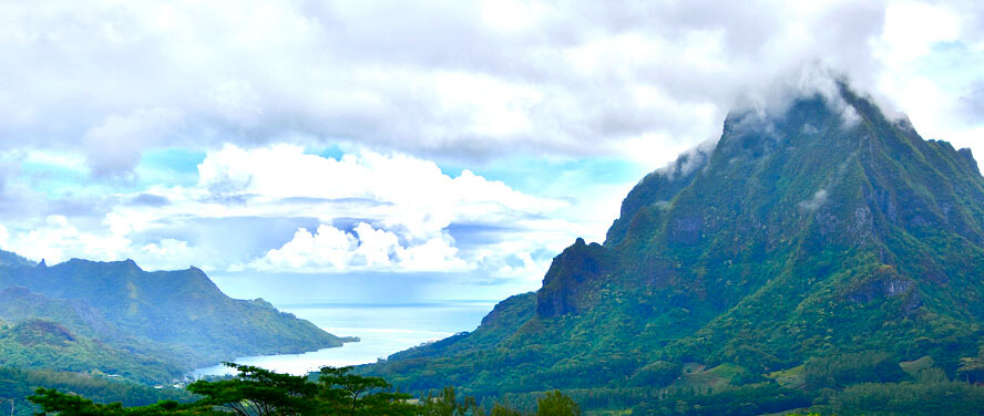 Mount Rotui and Opunohu Bay from the Belvedere