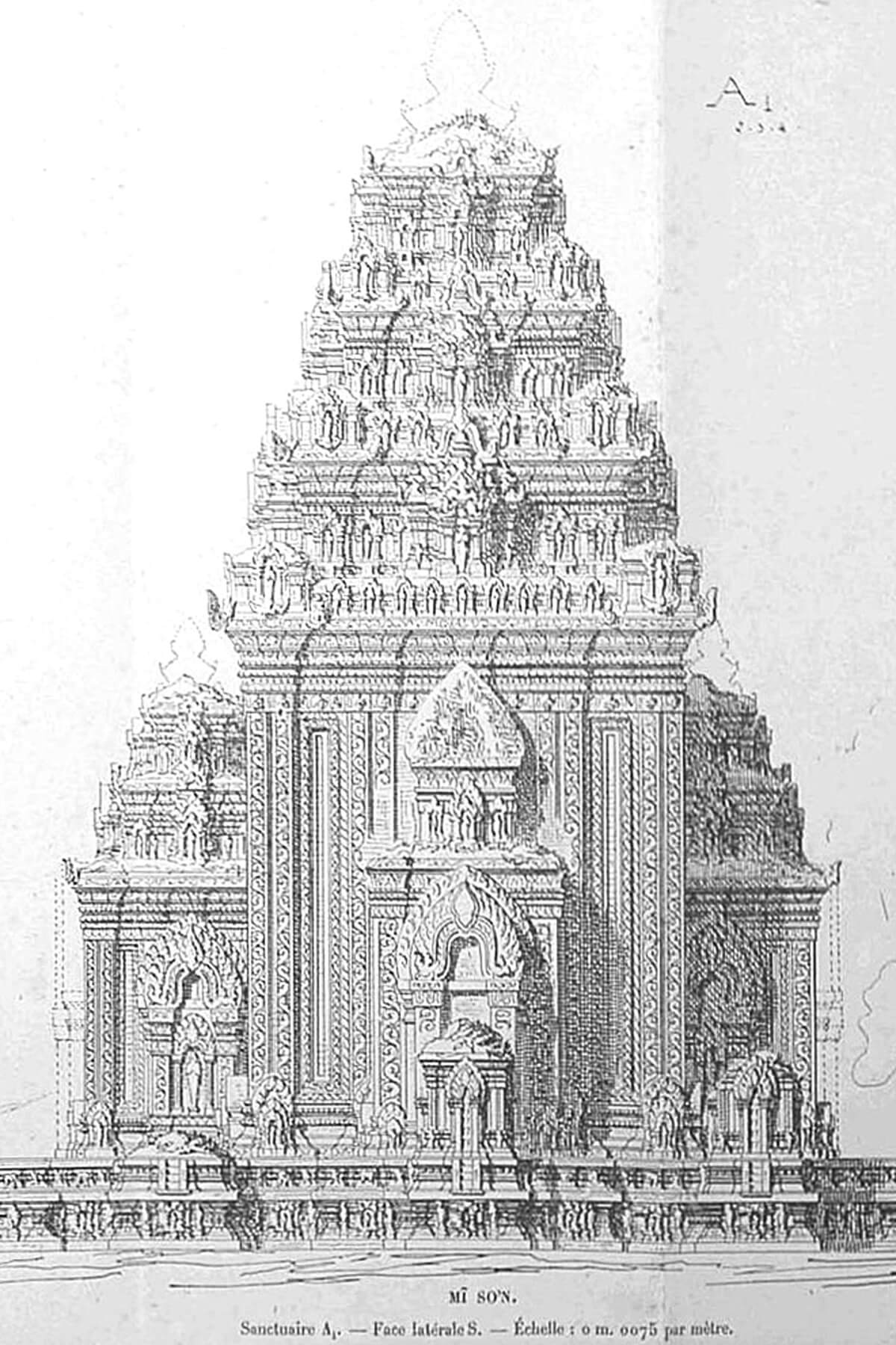 Henri Parmentier Drawing of the Second Temple in Group A