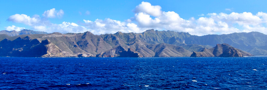 Approaching Nuku Hiva