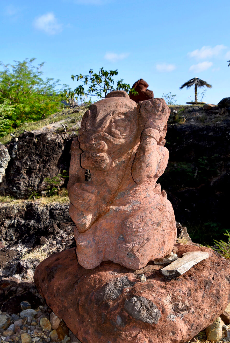 Moai on Tuhiva Hill