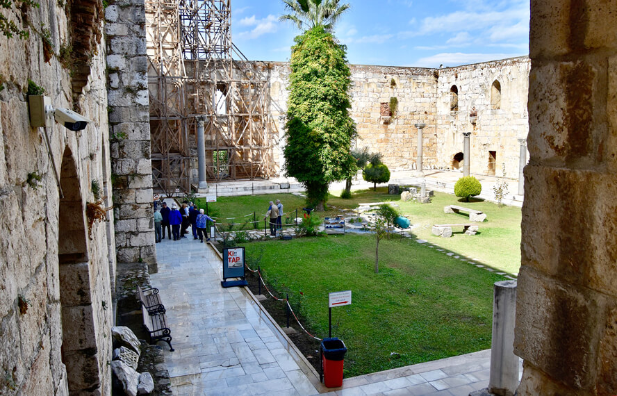 Our Group at the Mosque of Isa Bey. Basilica of Saint John, Selcuk, Turkey.