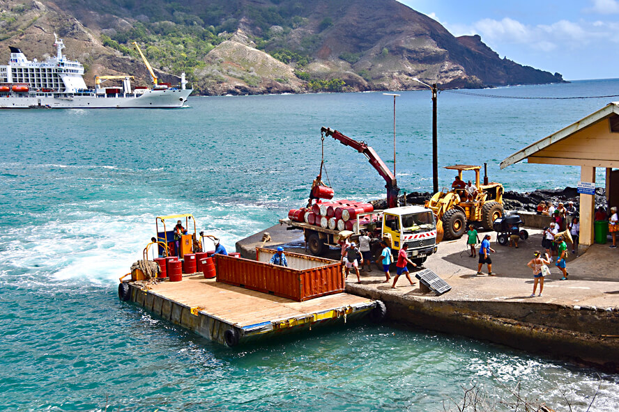 Unloading Oil Barrels
