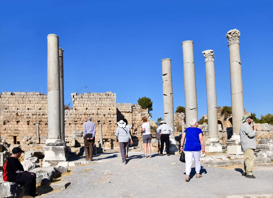 In Front of the Paleastra of a Roman Bath