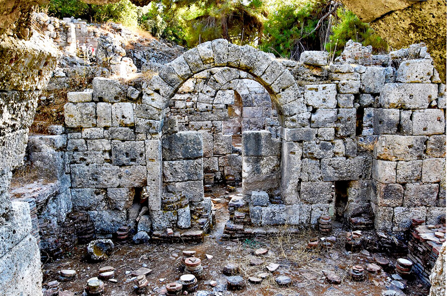 Phaselis Bath with Stacking Cyclinders