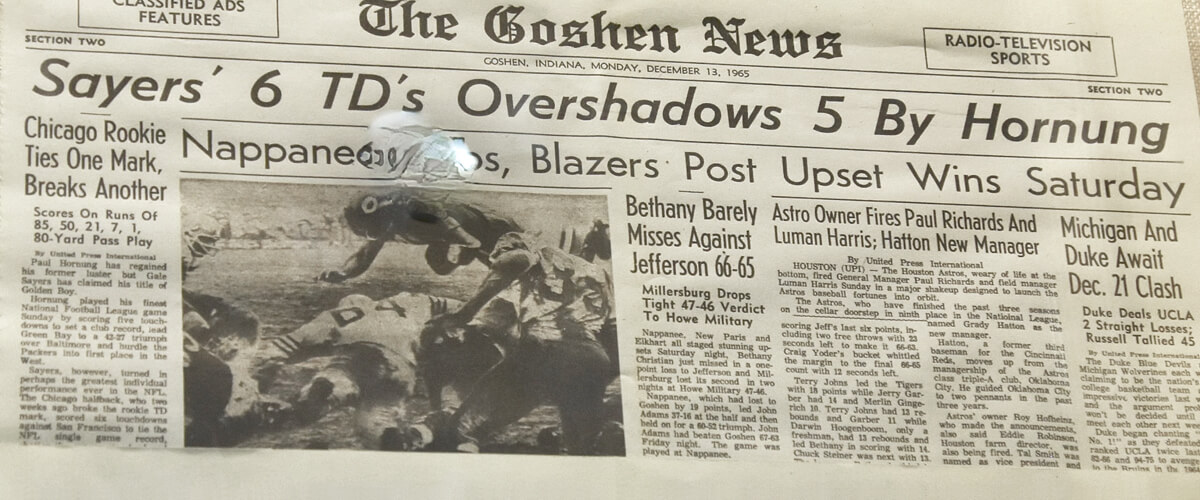 Gale Sayers' 6 TDs