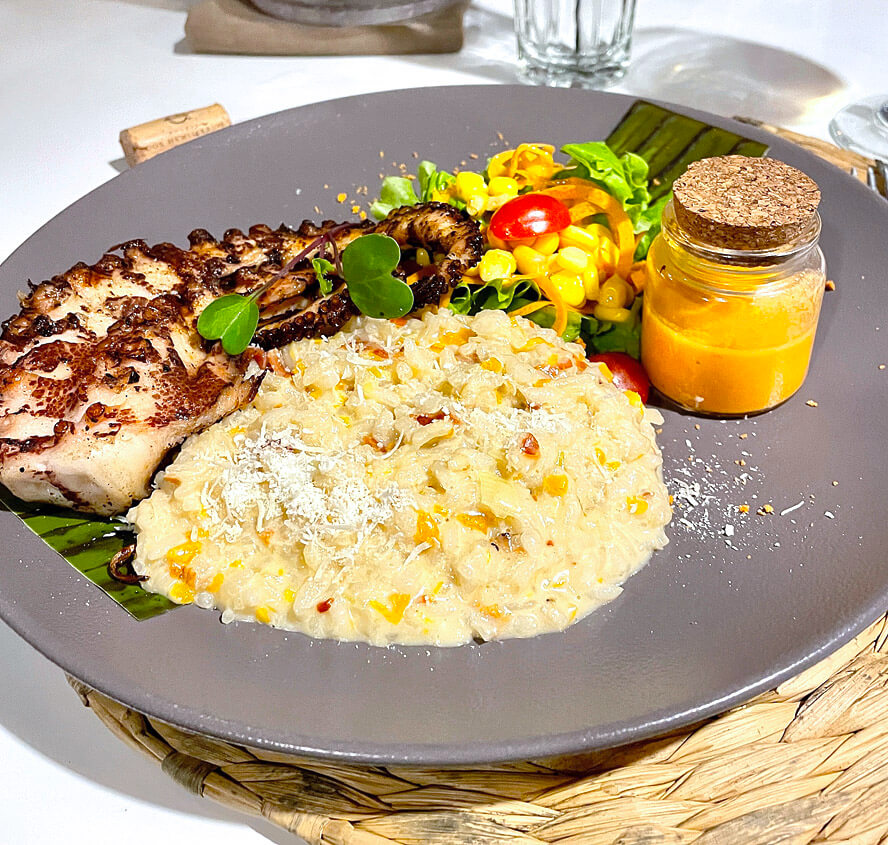 Grilled Octopus & Risotto
