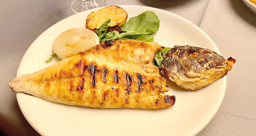Sea Bream, Sef Restaurant, Kusadasi. Kusadasi – Gateway to Ephesus.