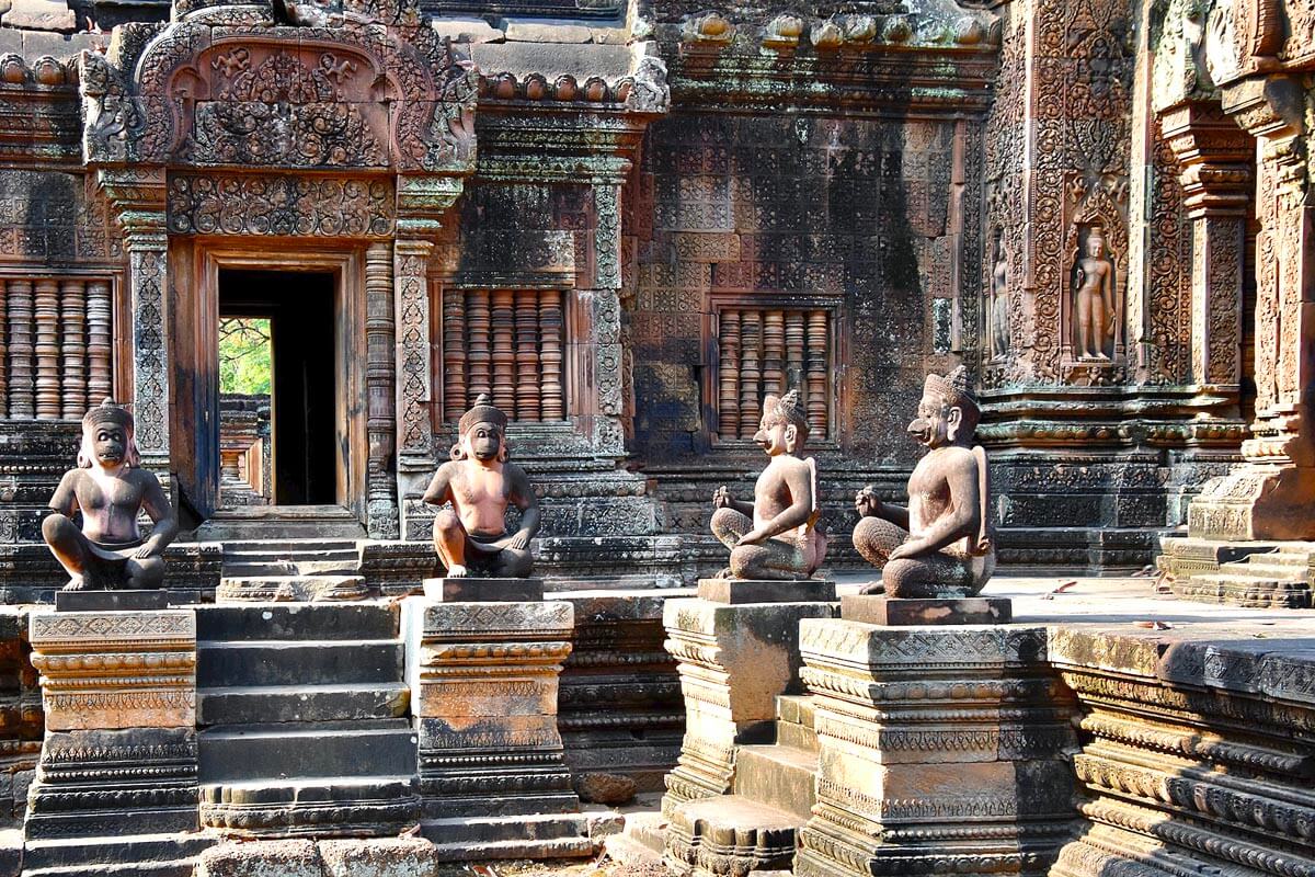 Four Statues of Hanuman