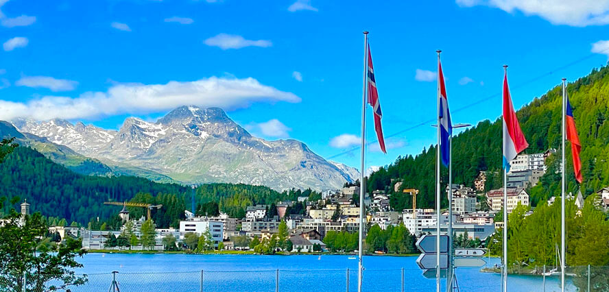 First View of St. Moritz