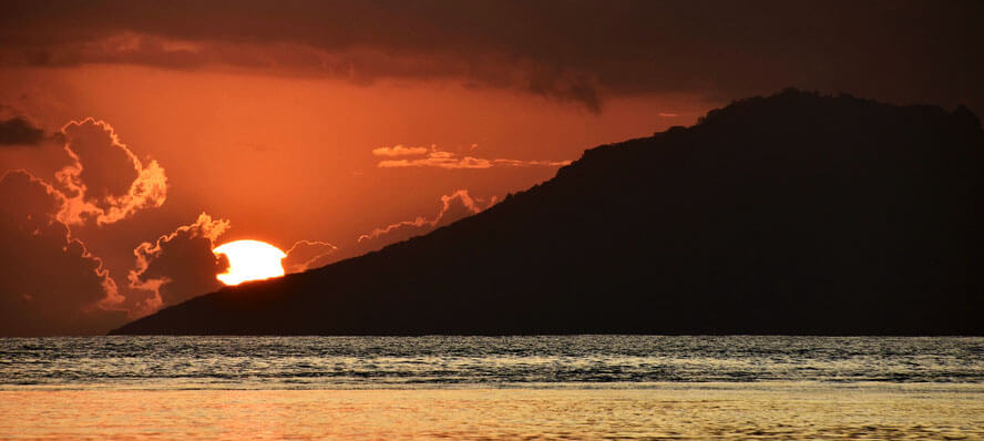 Sunset over Moorea