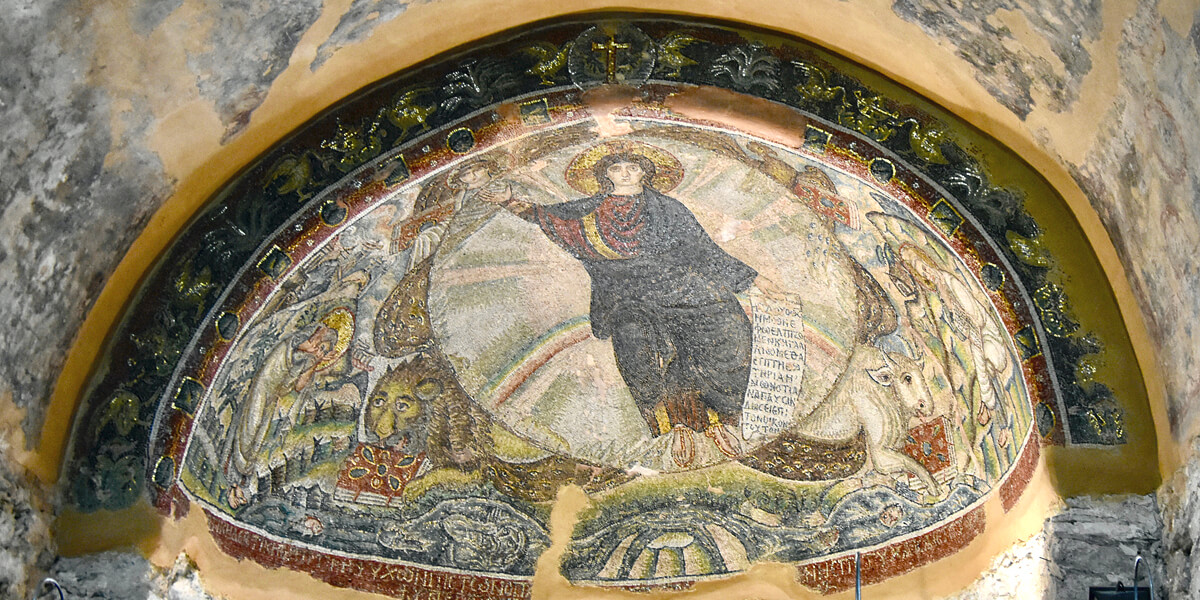 Hidden Mosaic with Christ like Apollo