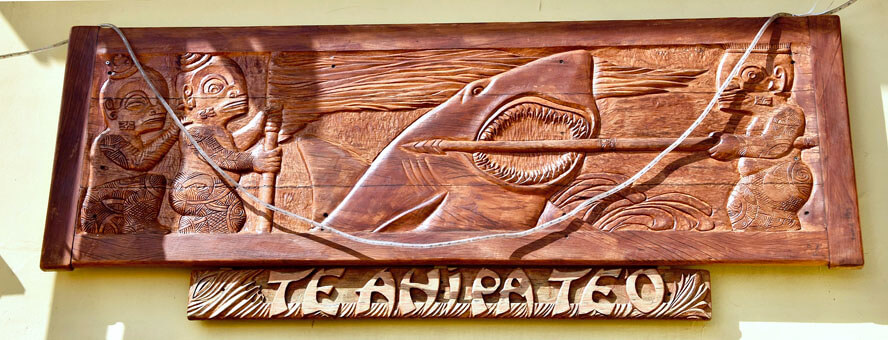 Shark Carving on the Town Hall
