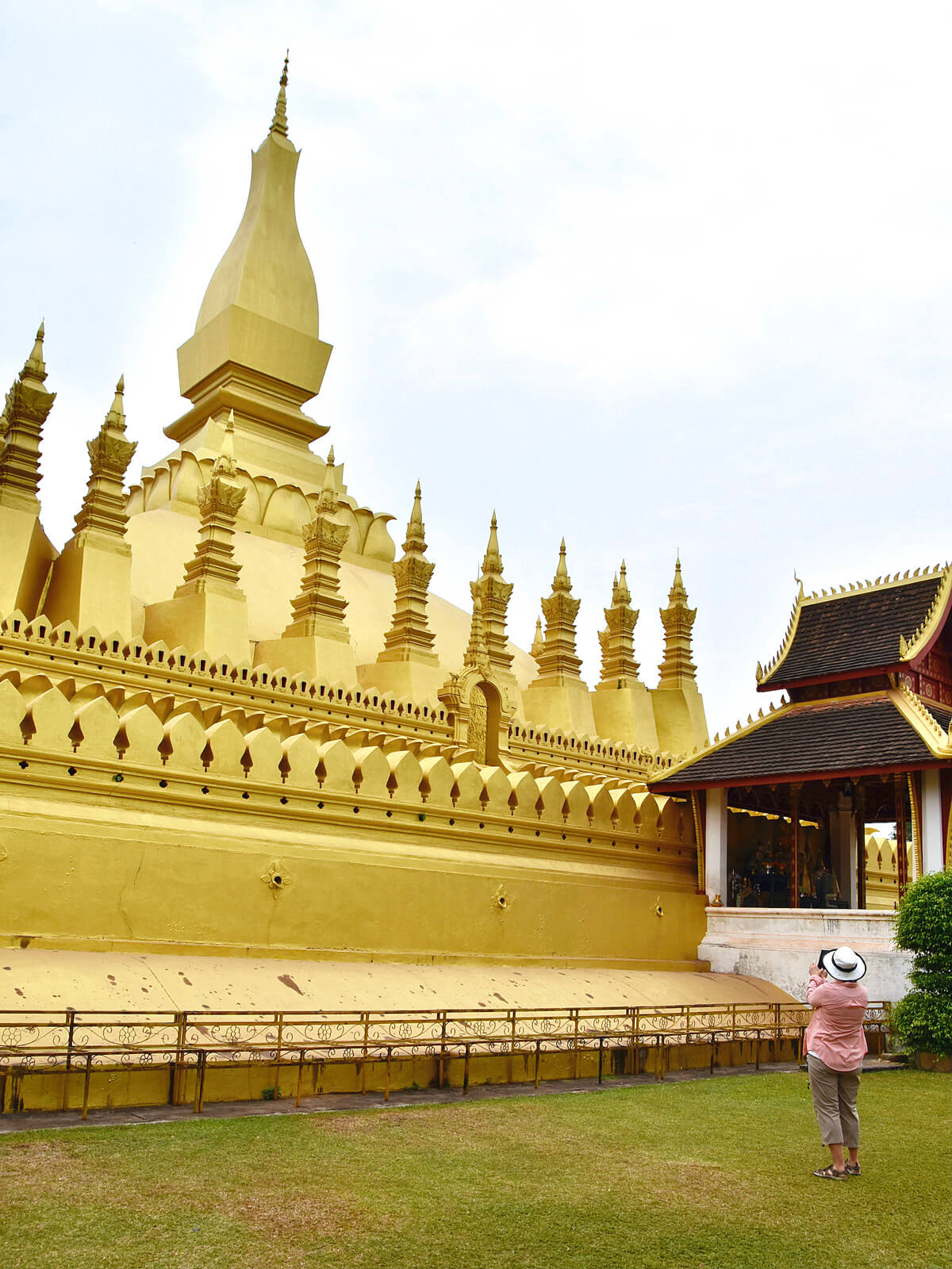 Alison Photographing the Great Stupa