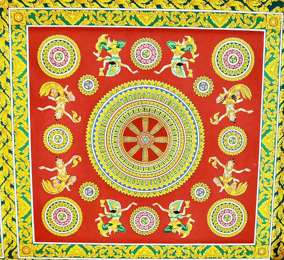 Detail from the Ceiling of the Buddhist Headquarters