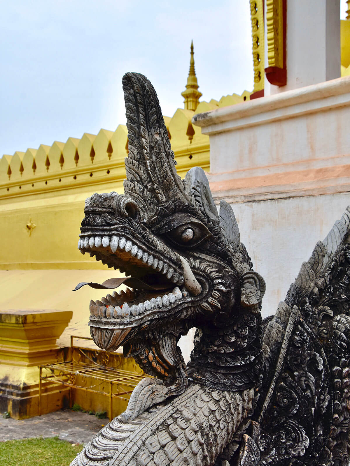 Stone Naga Head – Great Stupa Courtyard