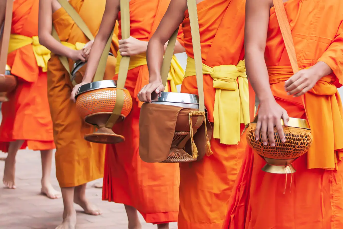 Early morning alms procession | Location: Luang Prabang, Laos