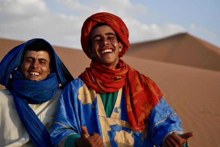 Young Berber men in the Sahara at Merzouga | Location: Merzouga,  Morocco