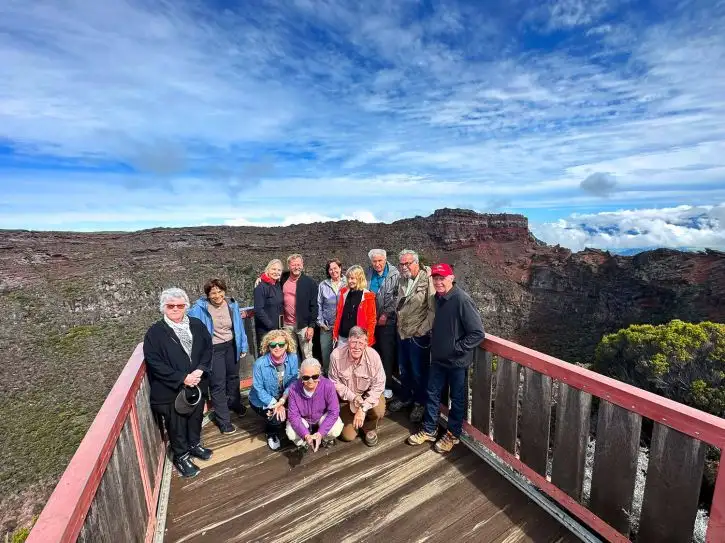 Group at Commerson Crater | Location: Reunion