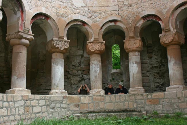 Tour group within the Church of the holy cross of Akdamar | Location: Van,  Turkey