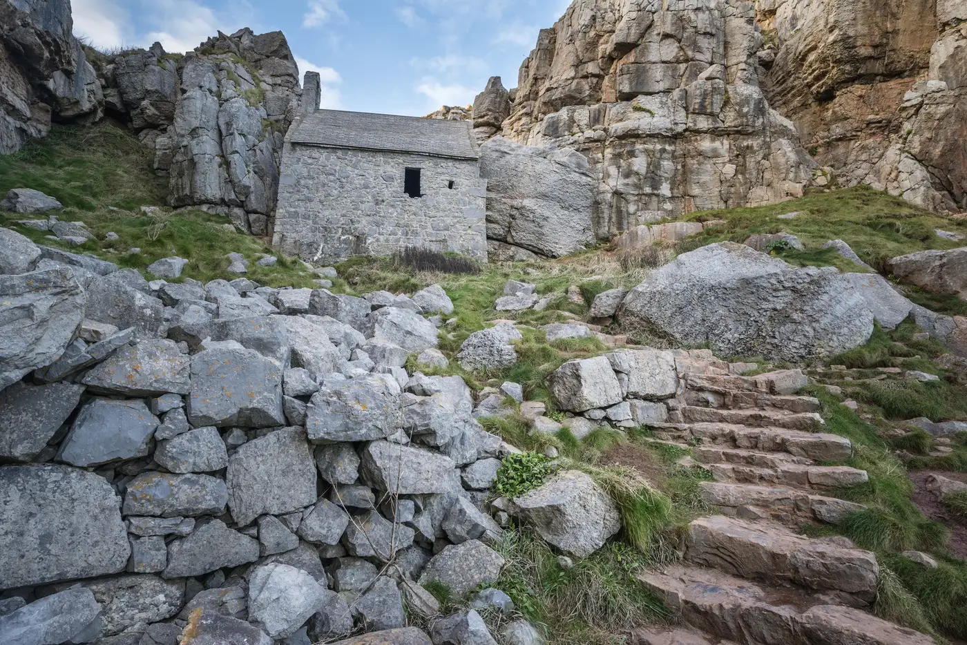 St Govan's Chapel, Pembrokeshire, Wales | Location: United Kingdom