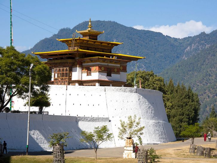 Temple at Punakha Dzong | Location: Punakha,  Bhutan