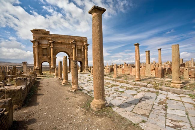 Full Ruins of ancient Thamugadi | Location: Algeria