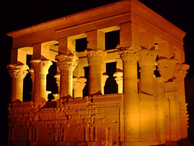 View of the Ruins of Karnak at night | Location: Luxor,  Egypt