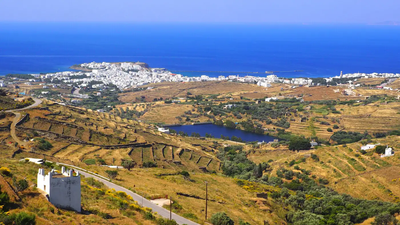 Chora view from Exombourgo | Location: Tinos, Greece